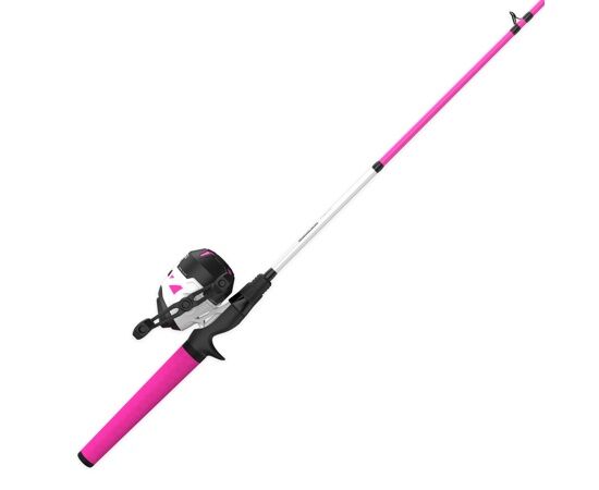 Zebco Pink Roam Medium Spincast Combo, 6-Ft
