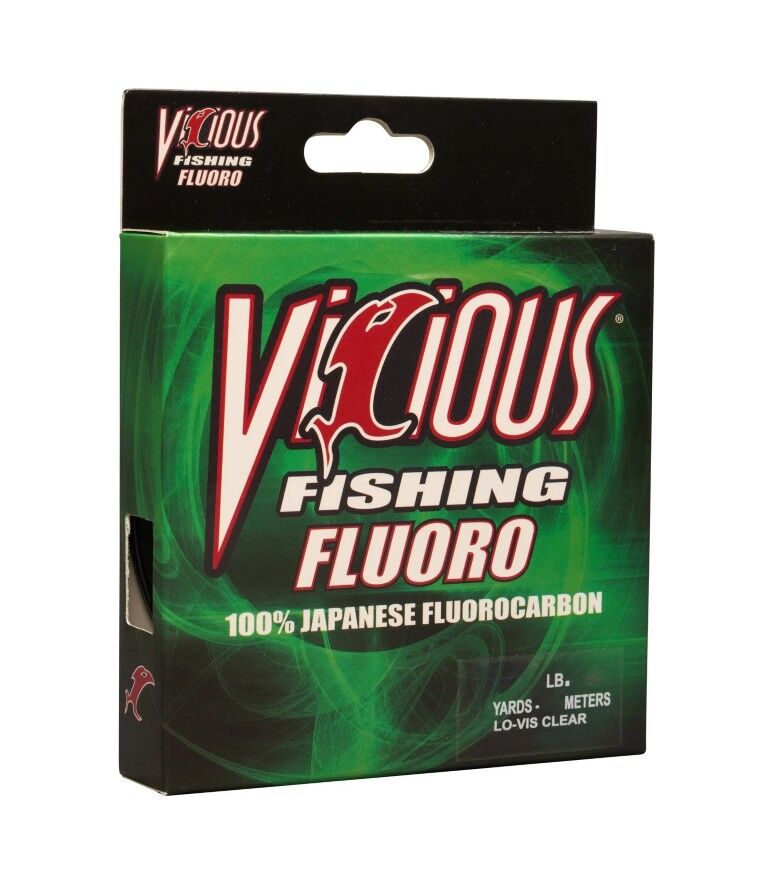 Vicious Fishing 100% Japanese Fluoro Clear Fishing Line, 200-Yd, 10-Lb