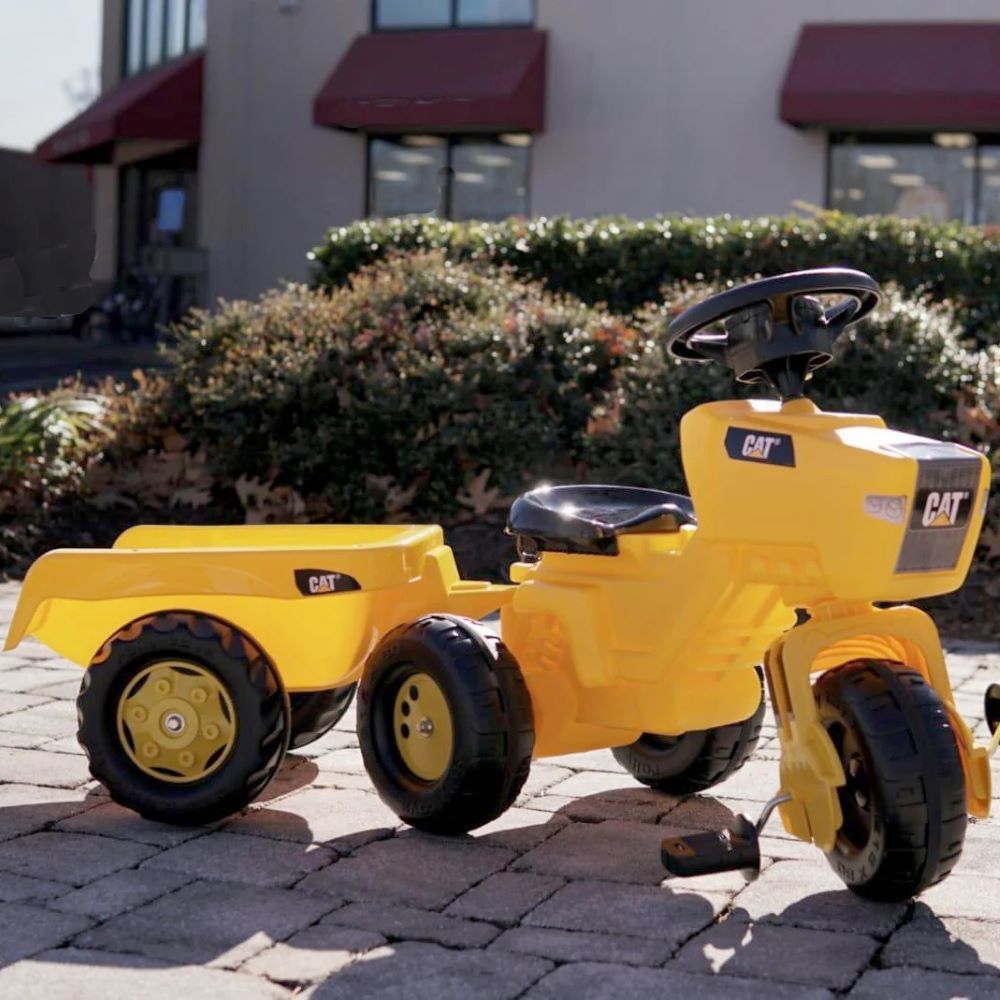 Kettler CAT 3-Wheeled Pedal Tractor With Trailer