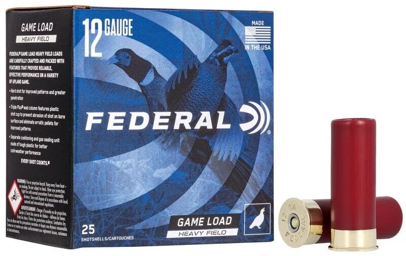 Federal Game Load Upland Heavy Field 12 Gauge 2 3/4" #7.5 Shot, 1 1/4-Oz, 25-Rd