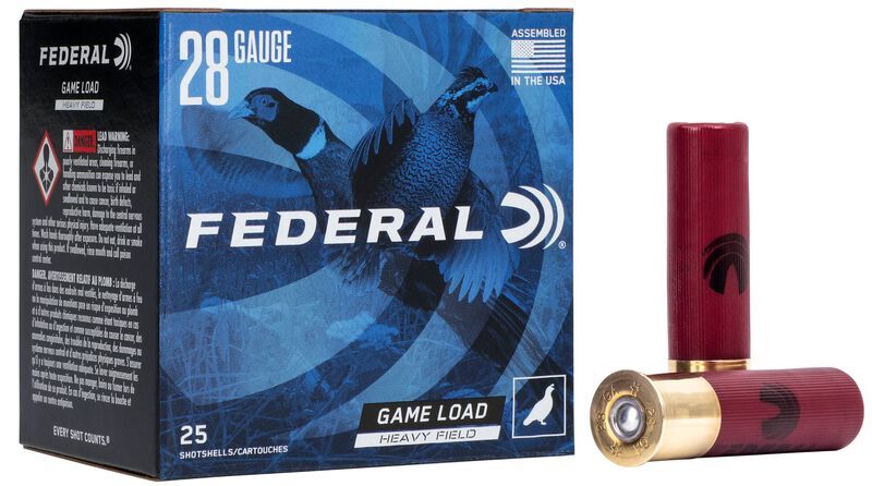 Federal Game Load Upland Hi-Brass 28 Gauge 2 3/4" 7.5 Shot, 1-Oz, 25-Rd