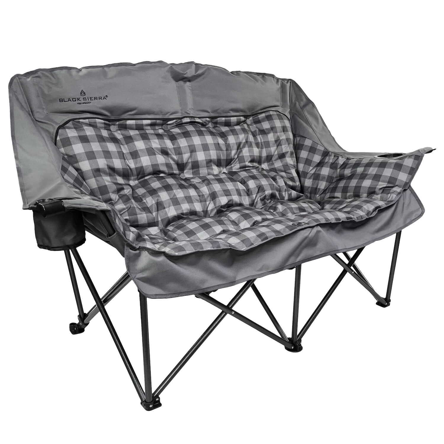 Black Sierra Padded Sofa Chair in Grey