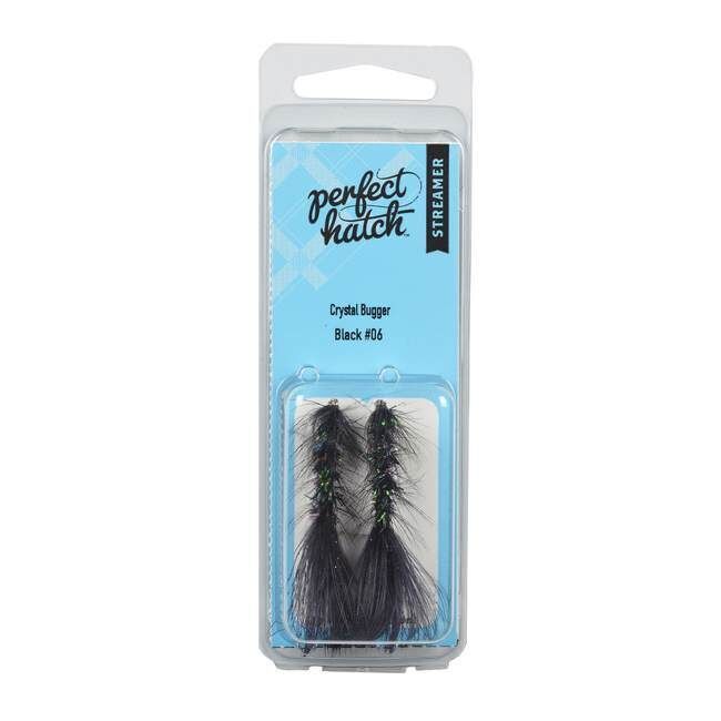 Perfect Hatch Streamer Crystal Bugger Black, #06