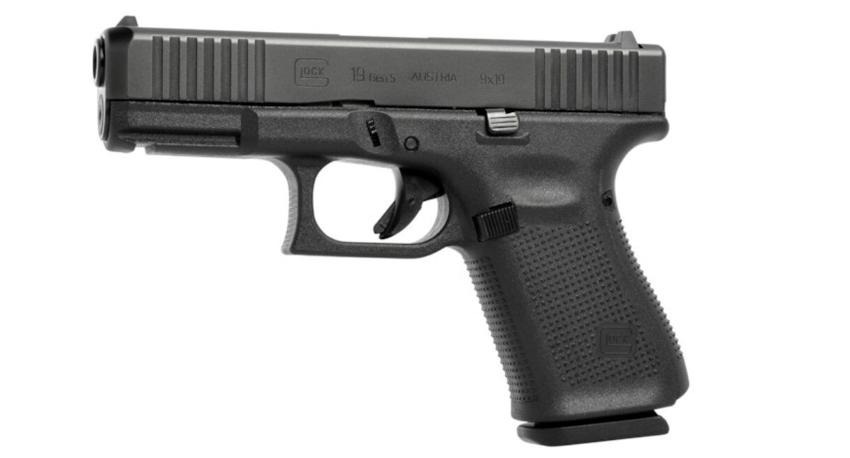 Glock 19 Gen5 9mm Compact Pistol, 15-Rd