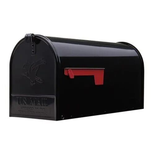 Gibraltar Black Elite Large Post Mount Mailbox