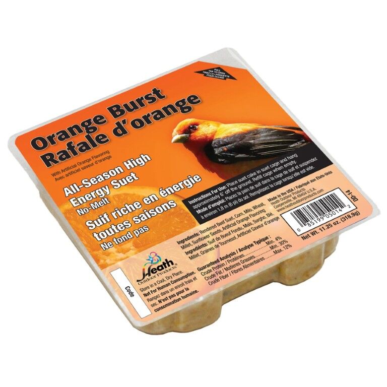 Heath Orange Burst High Energy Suet Cake, 11.25-Oz
