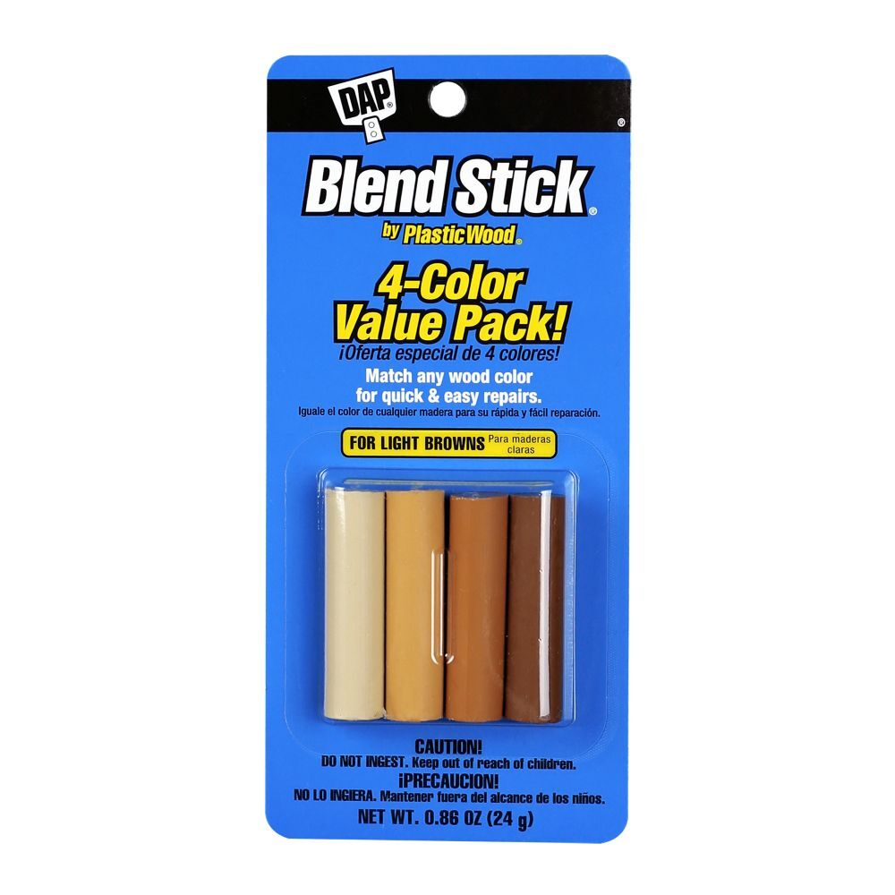 DAP Blend-Stick by Plastic Wood 4 Light Brown Colors, 4-Pk