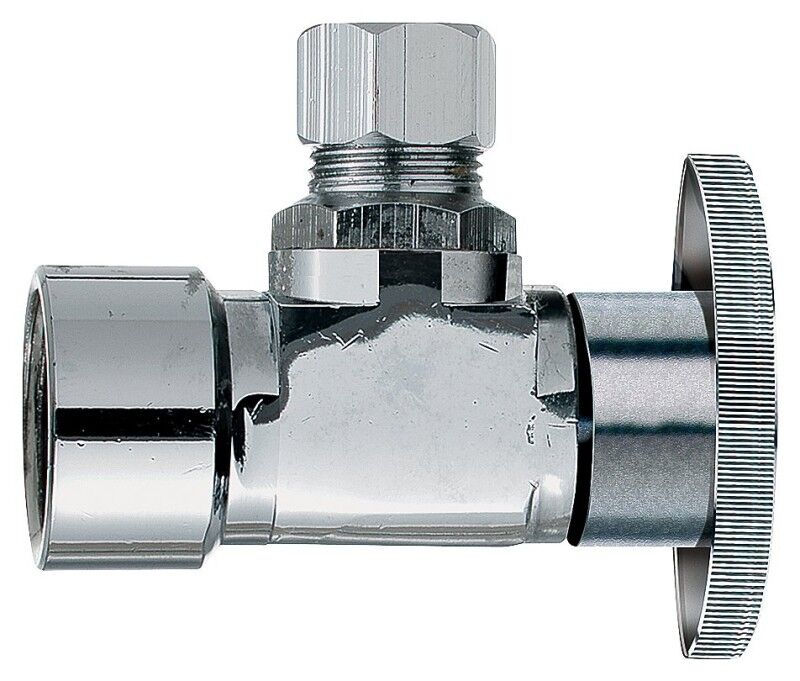 Plumb Pak Brass Stop Valve, 1/2-In FIP x 1/4-In Comp