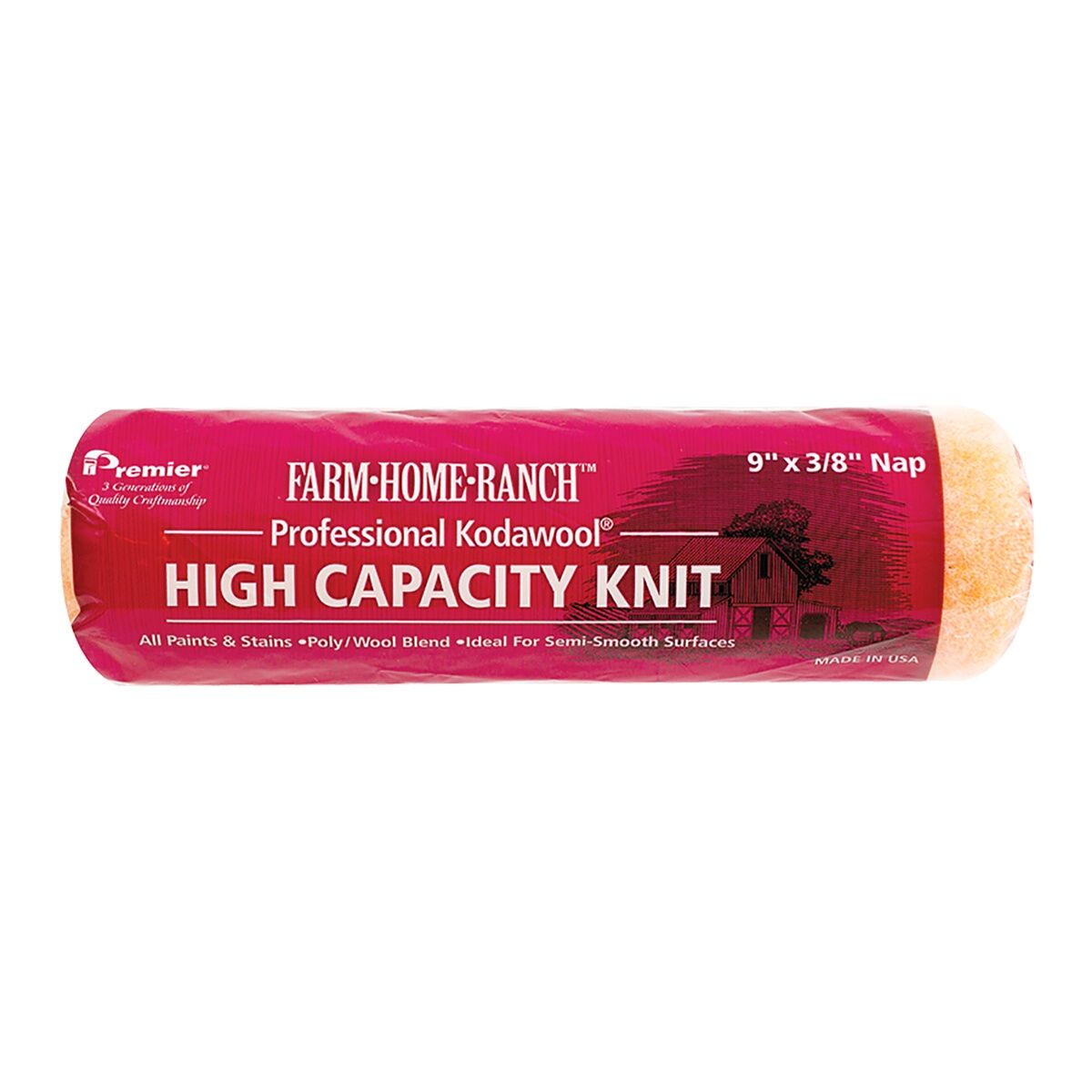 Premier Farm Home Ranch Kodawool Rough Paint Roller Cover, 3/4-In x 9-In