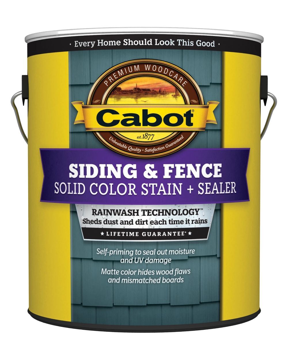 Cabot Siding & Fence Medium Base Solid Color Stain + Sealer, 1-Gal