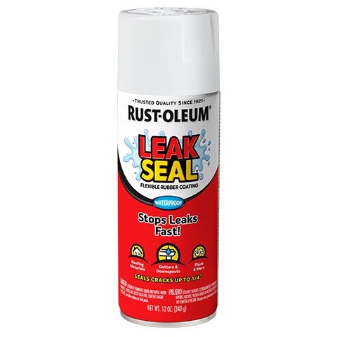 Rust-Oleum LeakSeal Spray Flat White, 12-Oz
