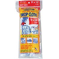 Warps All Purpose Heavy Duty 1 mil Plastic Drop Cloth, 9 X 12-Ft