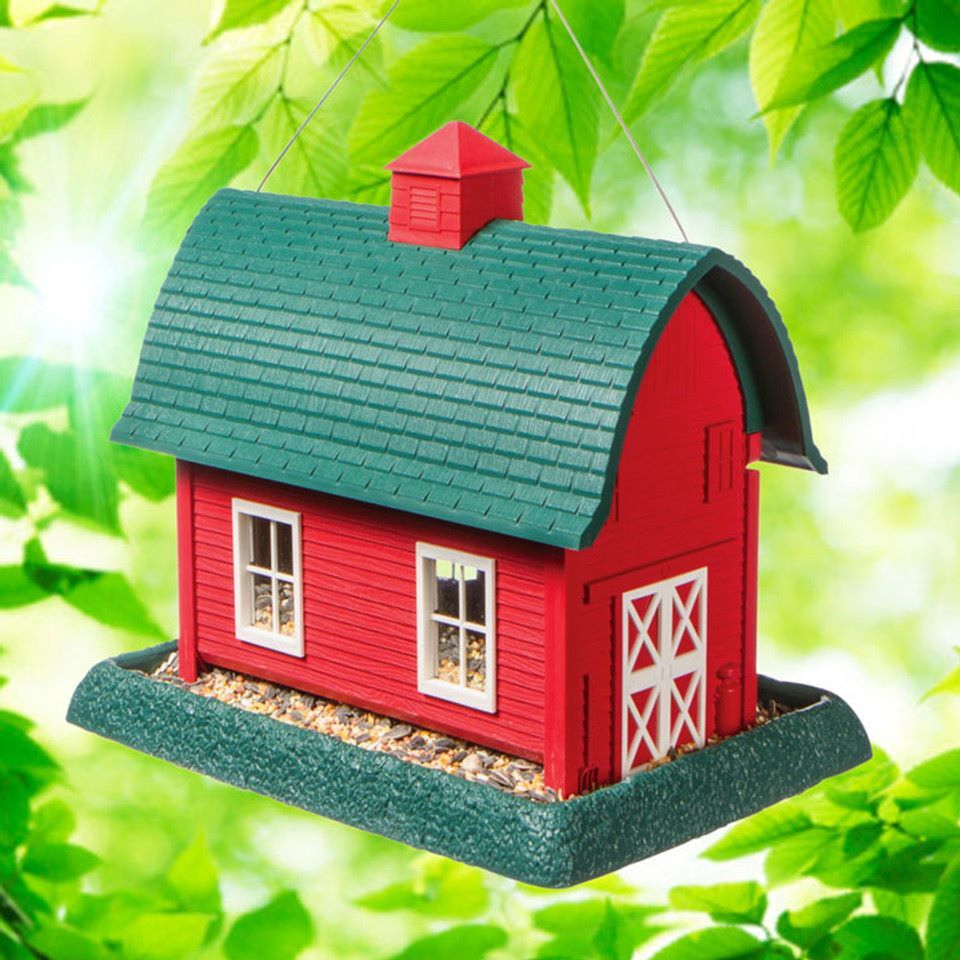 North States Village Collection Large Red Barn Birdfeeder