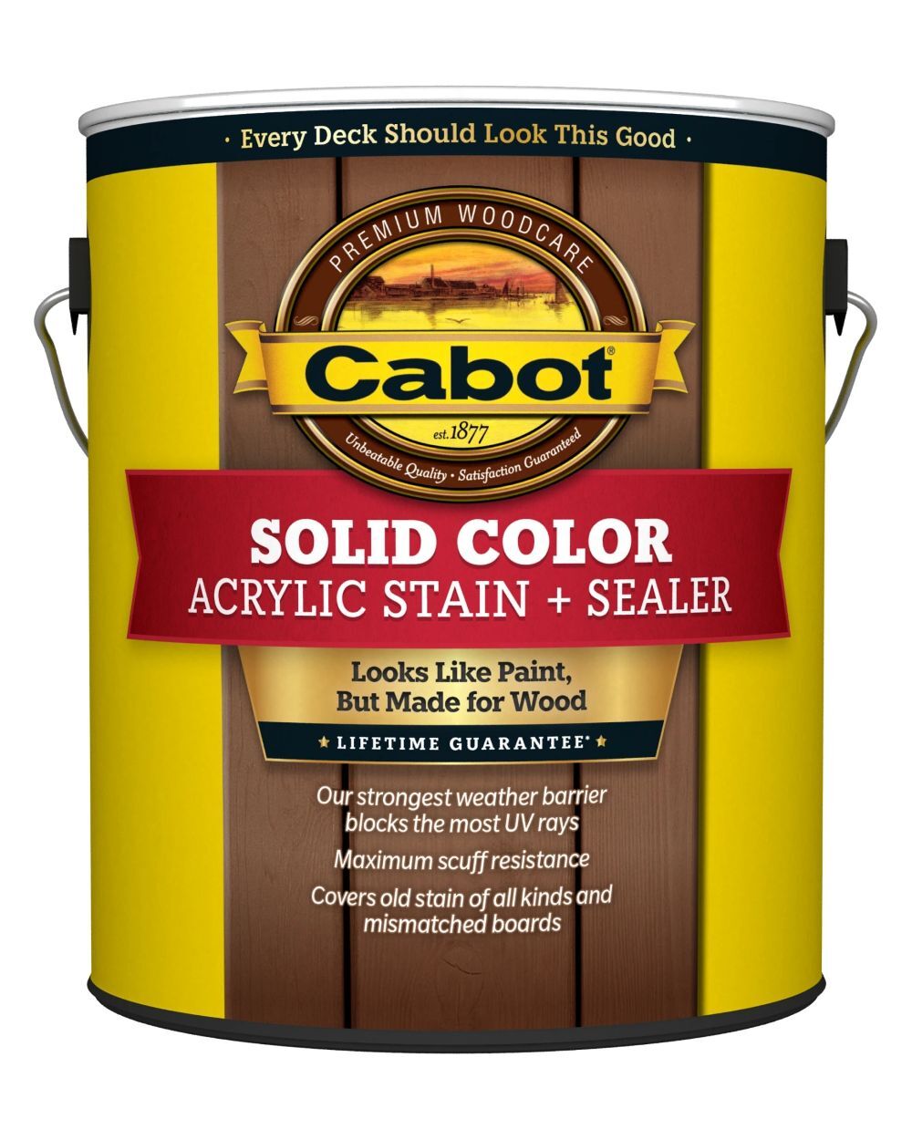 Cabot Solid Color Deep Base Acrylic Stain + Sealer, 1-Gal