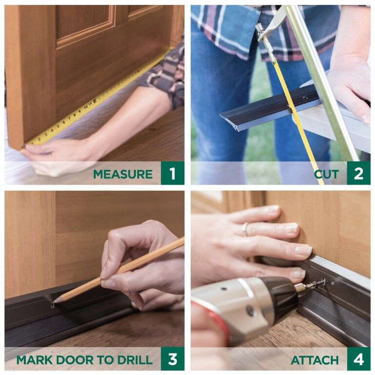 M-D Building Products White Aluminum And Vinyl Heavy-Duty Screw-On Door Sweep, 36-In