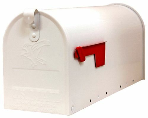 Gibraltar Rural Mailbox - White, 10.87 in X 8.5 in X 20.25 in