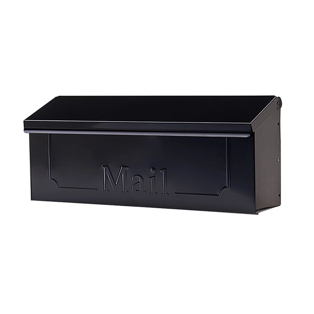 Architectural Mailboxes Black Townhouse Wall Mount Mailbox, 15 X 6 X 4-In