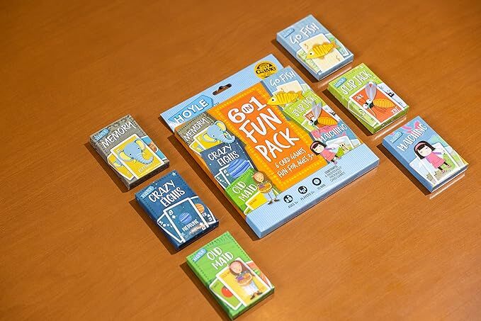 Hoyle 6-In-1 Kids' Playing Cards Multi Game Pack