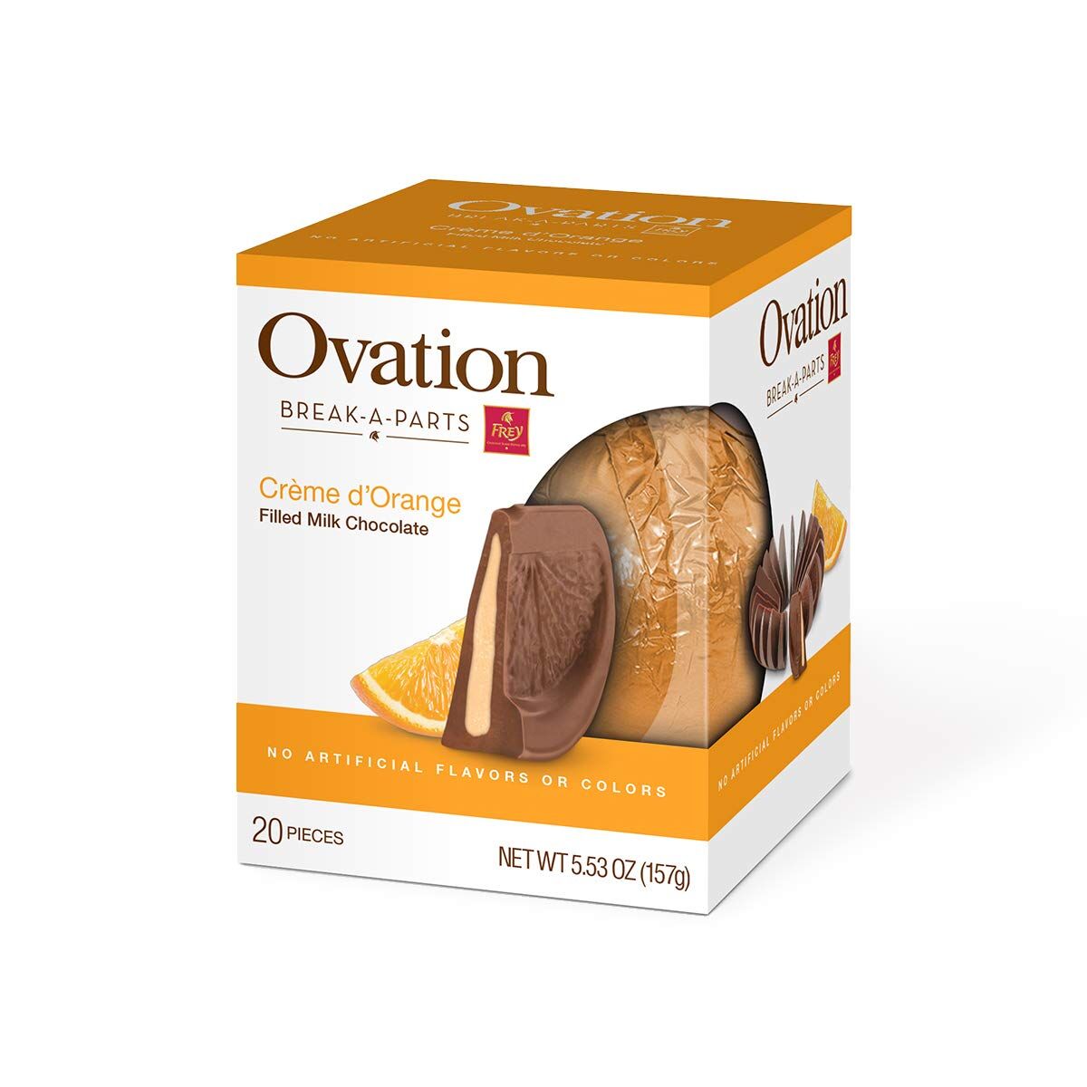 Ovation Break-A-Parts Crème D'Orange Filled Milk Chocolate, 5.53-Oz