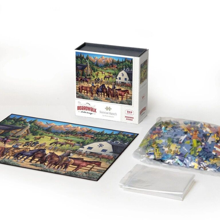 Boardwalk Puzzle Company Sunrise Ranch Personal Puzzle, 210-Pc