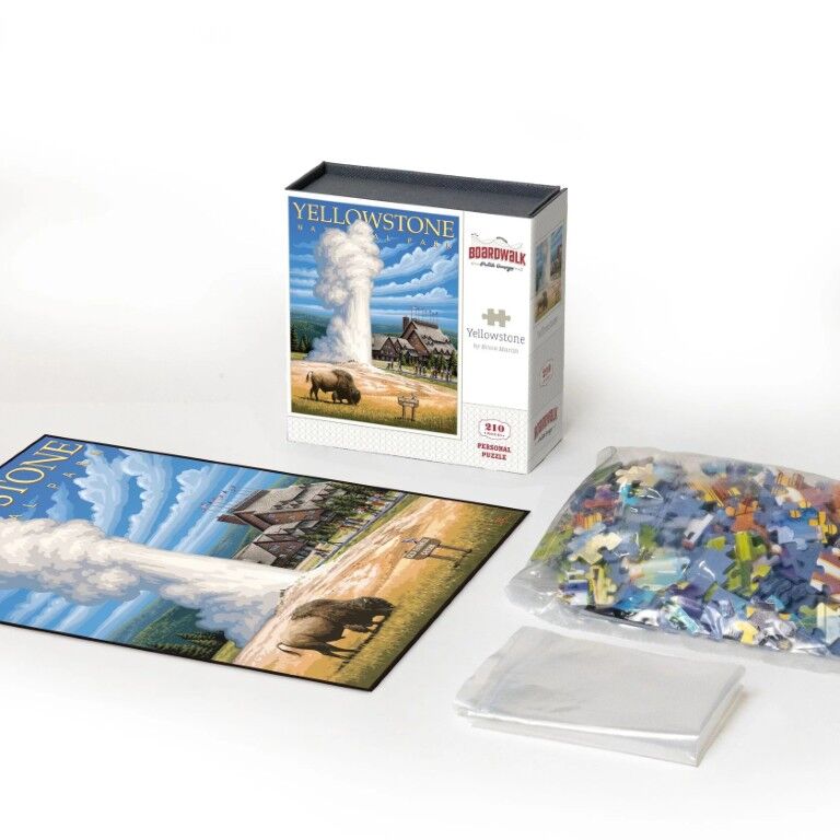 Boardwalk Puzzle Company Yellowstone National Park Personal Puzzle, 210-Pc