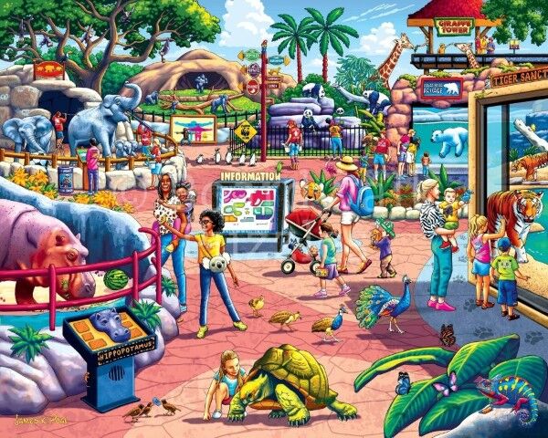 Boardwalk Puzzle Company The Zoo Personal Puzzle, 210-Pc