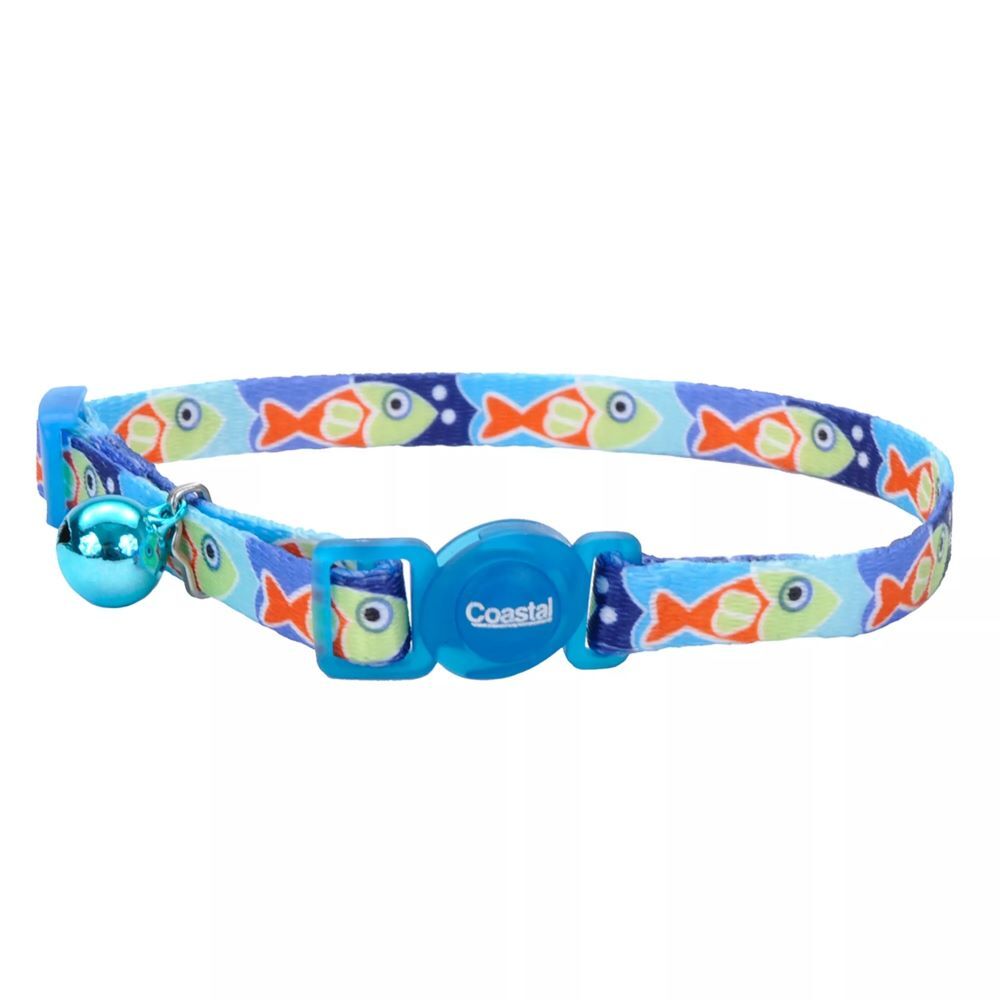 Coastal Pet Products Blue Fish Safe Cat Fashion Adjustable Breakaway Collor