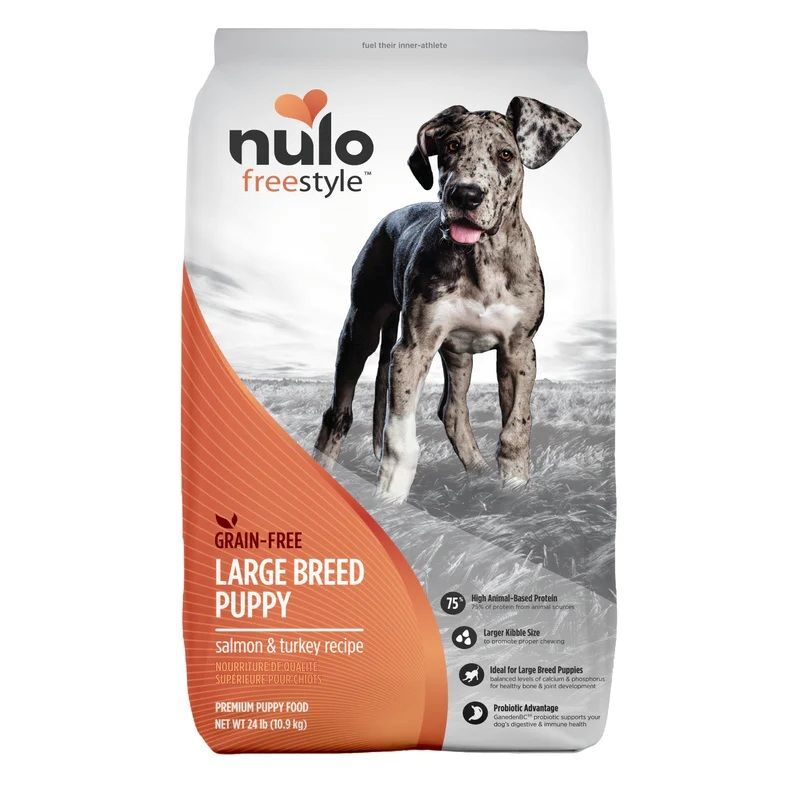 Nulo FreeStyle High-Protein Kibble For Large Breed Puppies Salmon & Turkey Recipe Dog Food, 24-Lb