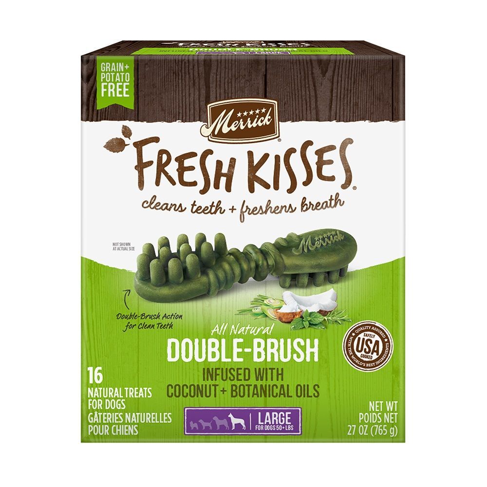Merrick Fresh Kisses Dog Dental Chews For Large Dogs, 16-Ct