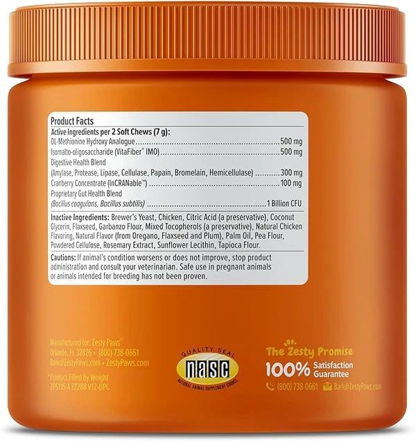 Zesty Paws Stay Green Chicken Bites for Dogs, 90-Ct