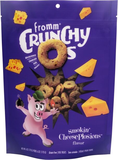 Fromm Crunchy Os Smokin' CheesePlosions Flavor Dog Treats, 6-Oz