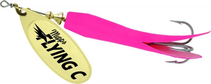 Mepp's Hot Pink Treble Hook Flying C Lure, #5, 7/8-Oz