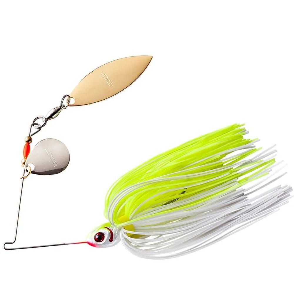 Booyah Tandem Blade White Chartreuse Spinnerbait, 1/4-Oz