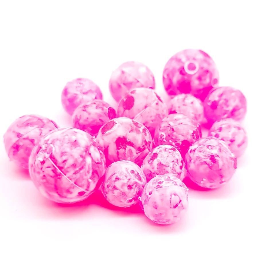 BnR Tackle Soft Bead Mottled Cerise, 14mm, 10-Pk