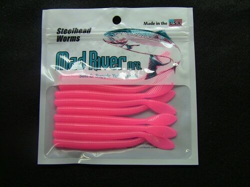 Steelhead Worms: Florescent Pink