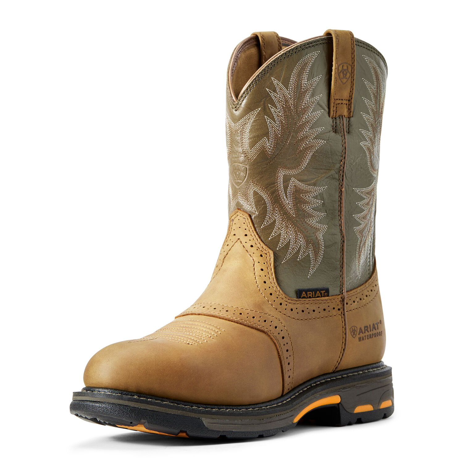 Ariat Men's WorkHog Pull On Waterproof Work Boot