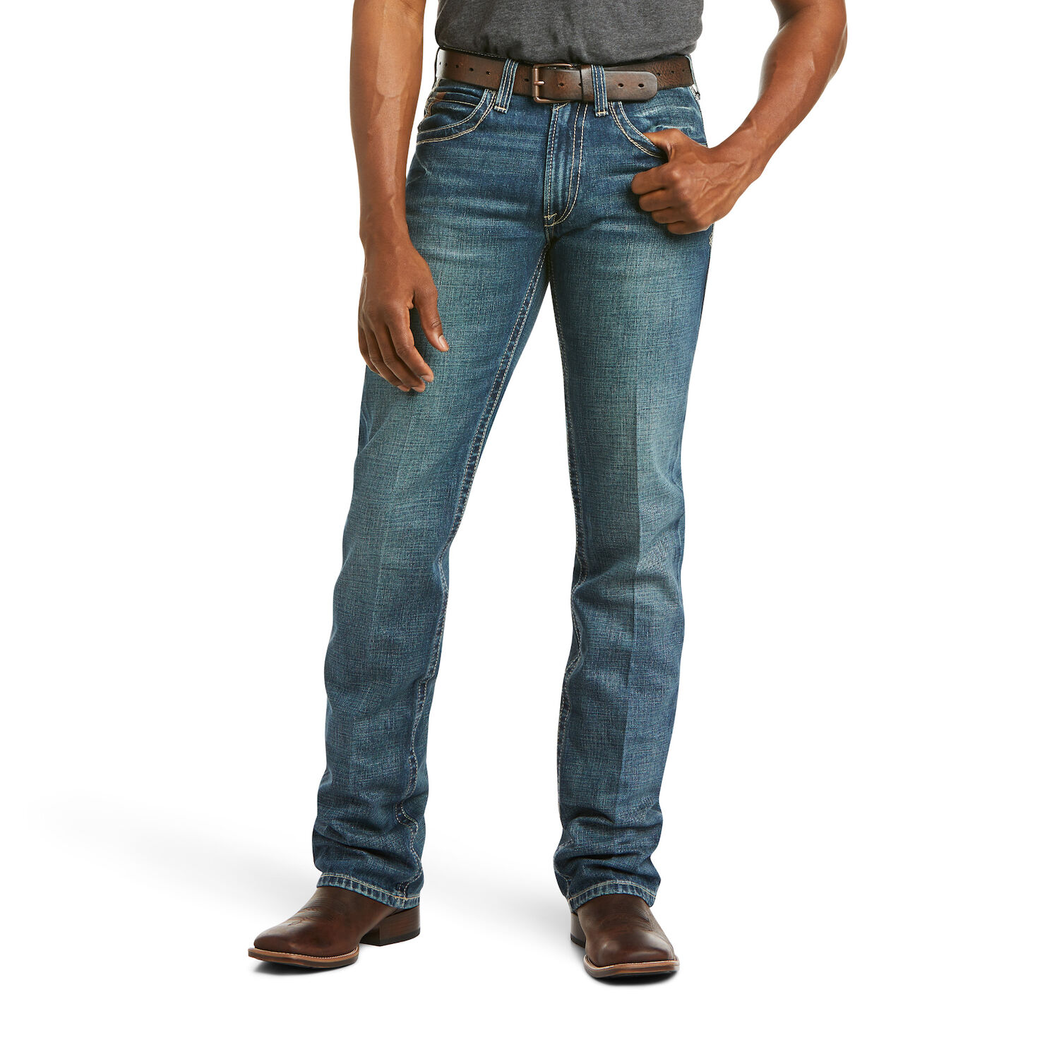 Ariat Men's M5 Slim Boundary Stackable Straight Leg Jean