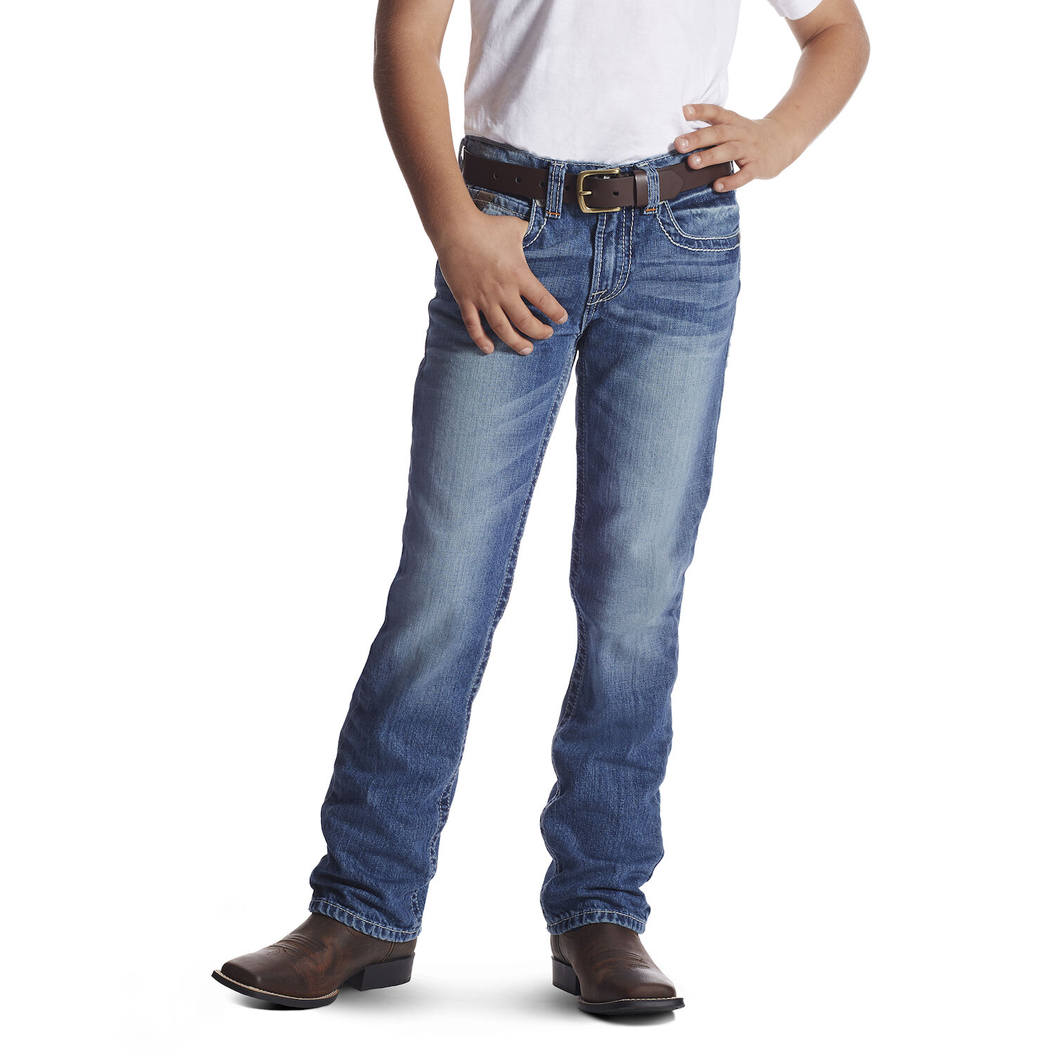Ariat Boy's B5 Slim Charger Stackable Straight Leg Jean
