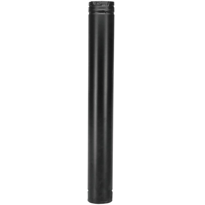 DuraVent PelletVent Pro Black Straight Length Pipe, 4-In x 36-In