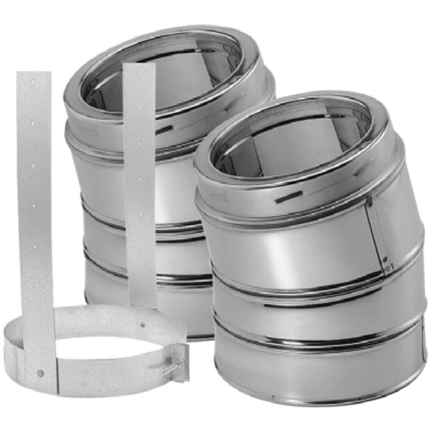 DuraVent DuraTech Stainless Steel 30° Elbow Kit, 6-In