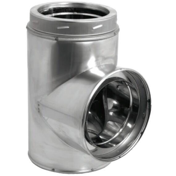 DuraVent DuraTech Stainless Steel Tee With Cap, 6-In