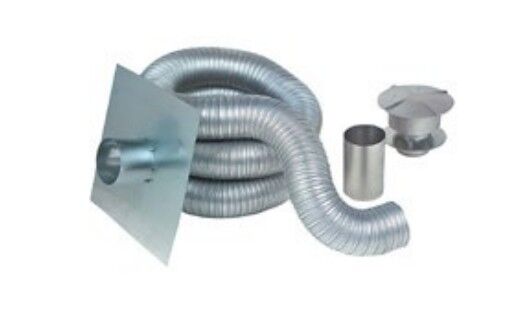 Z-Flex Stainless Steel Flex Liner Kit With 18 X 18-In Flat Plate And Cap, 3-In X 25-Ft