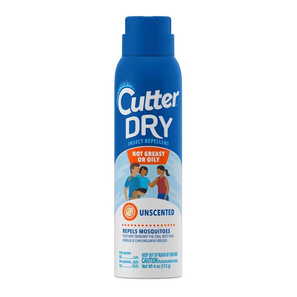 Cutter Dry Unscented Aerosol Insect Repellent, 4-Oz