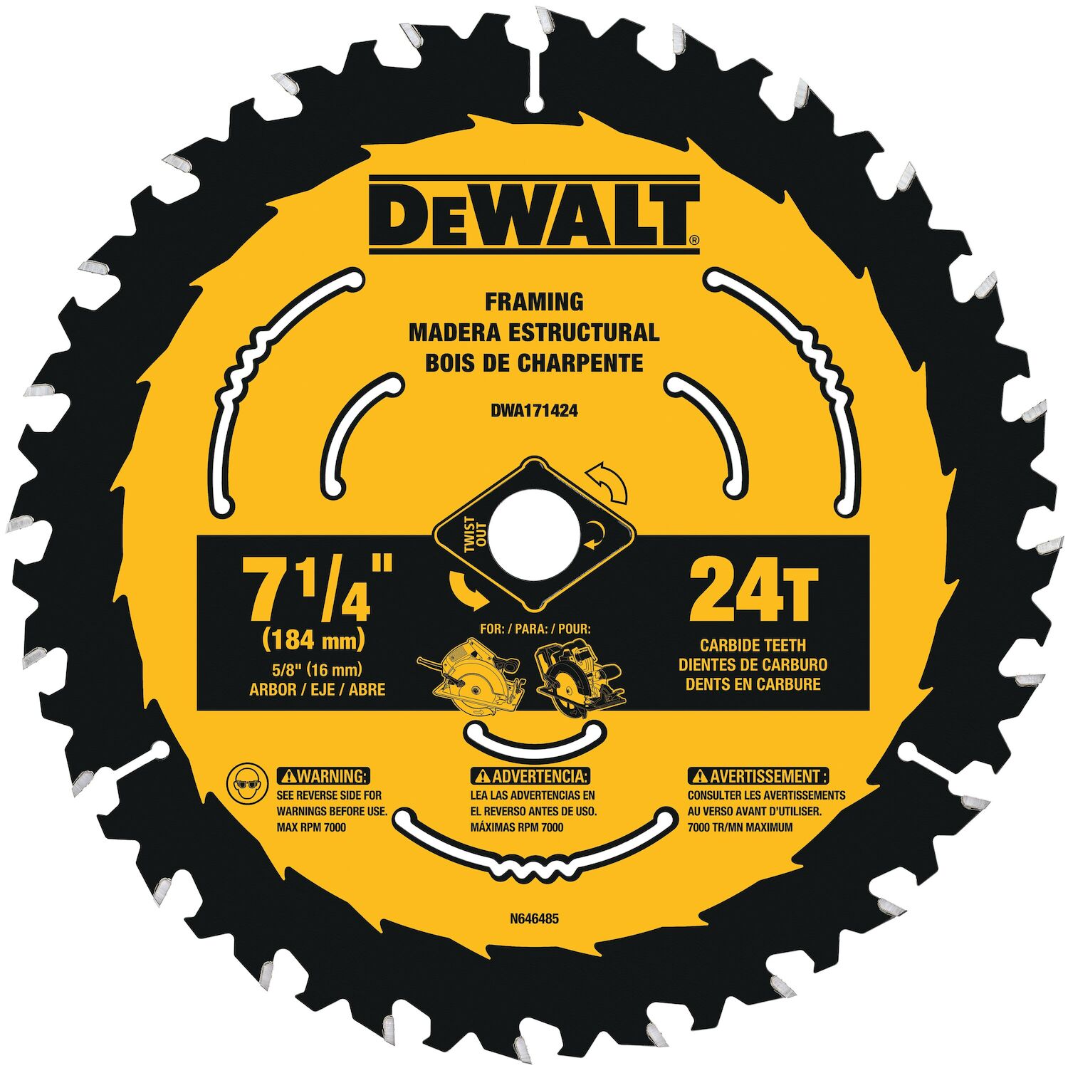 DEWALT Cross Cutting Circular Saw Blade, 40T, 7 1/4-In, 10-Pk