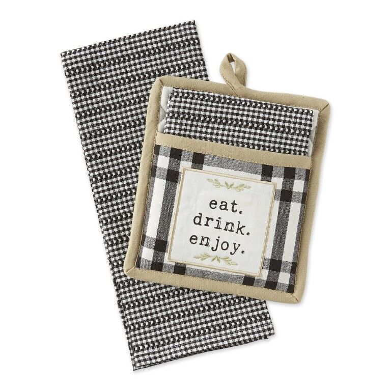 DII Design Imports Home Sweet Farmhouse Potholder Gift Set