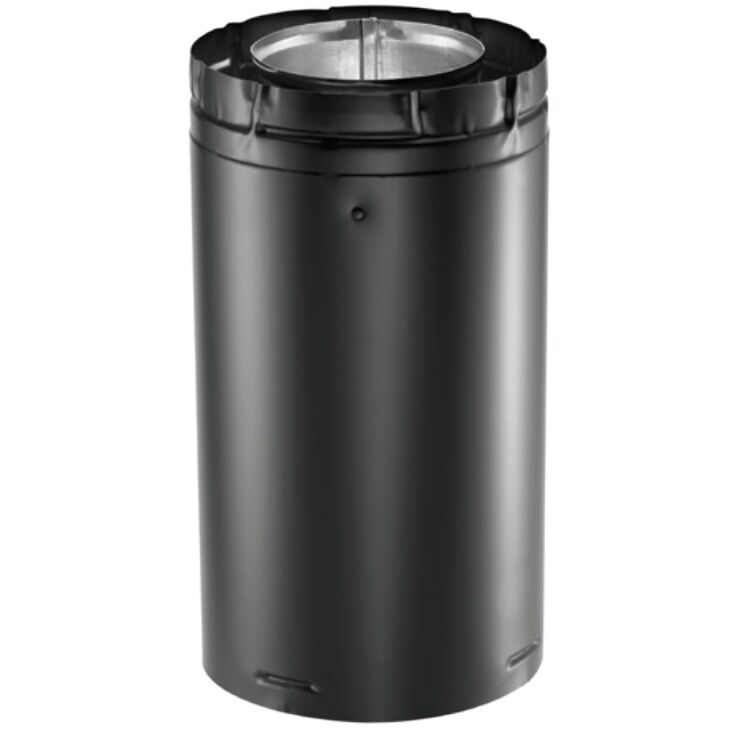 DuraVent DirectVent Pro Black Pipe Length, 4-In x 6 5/8-In x 12-In