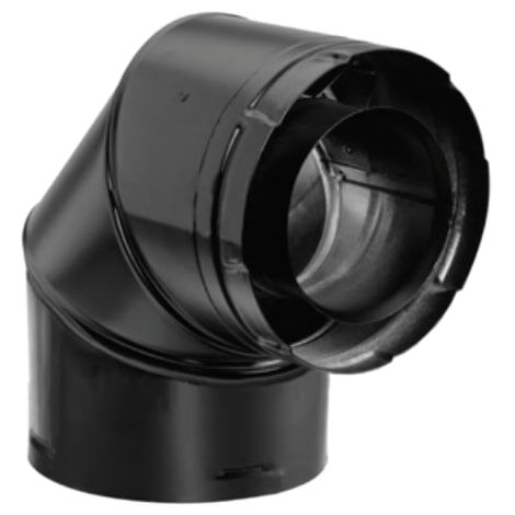 DuraVent DirectVent Pro Galvanized 90° Stovepipe Elbow, 4-In x 6 5/8-In