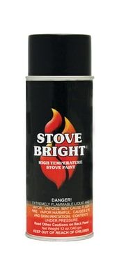 Forrest Paint Stove Bright High Temperature Black Spray Paint, 12-Oz