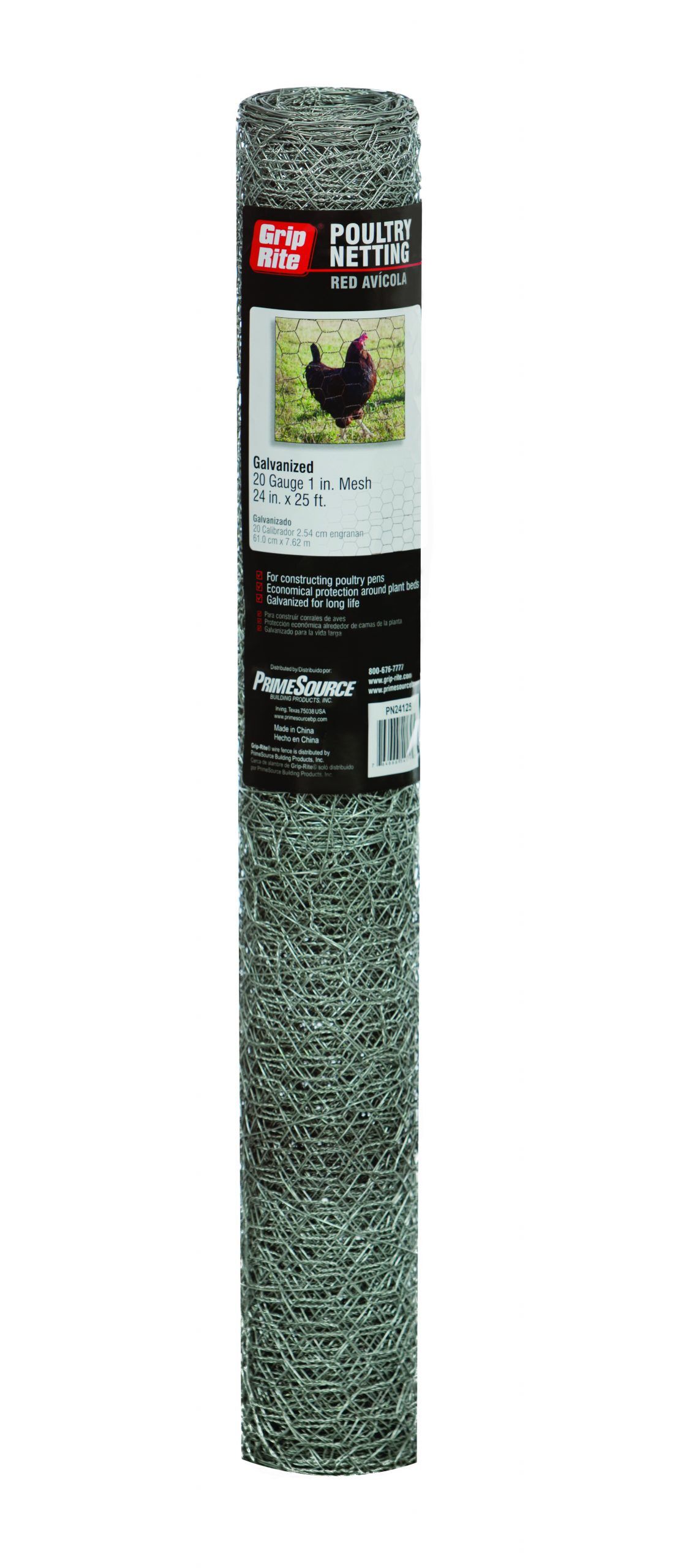 2-In x 2-Ft x 25-Ft Chicken Wire Fencing Galvanized