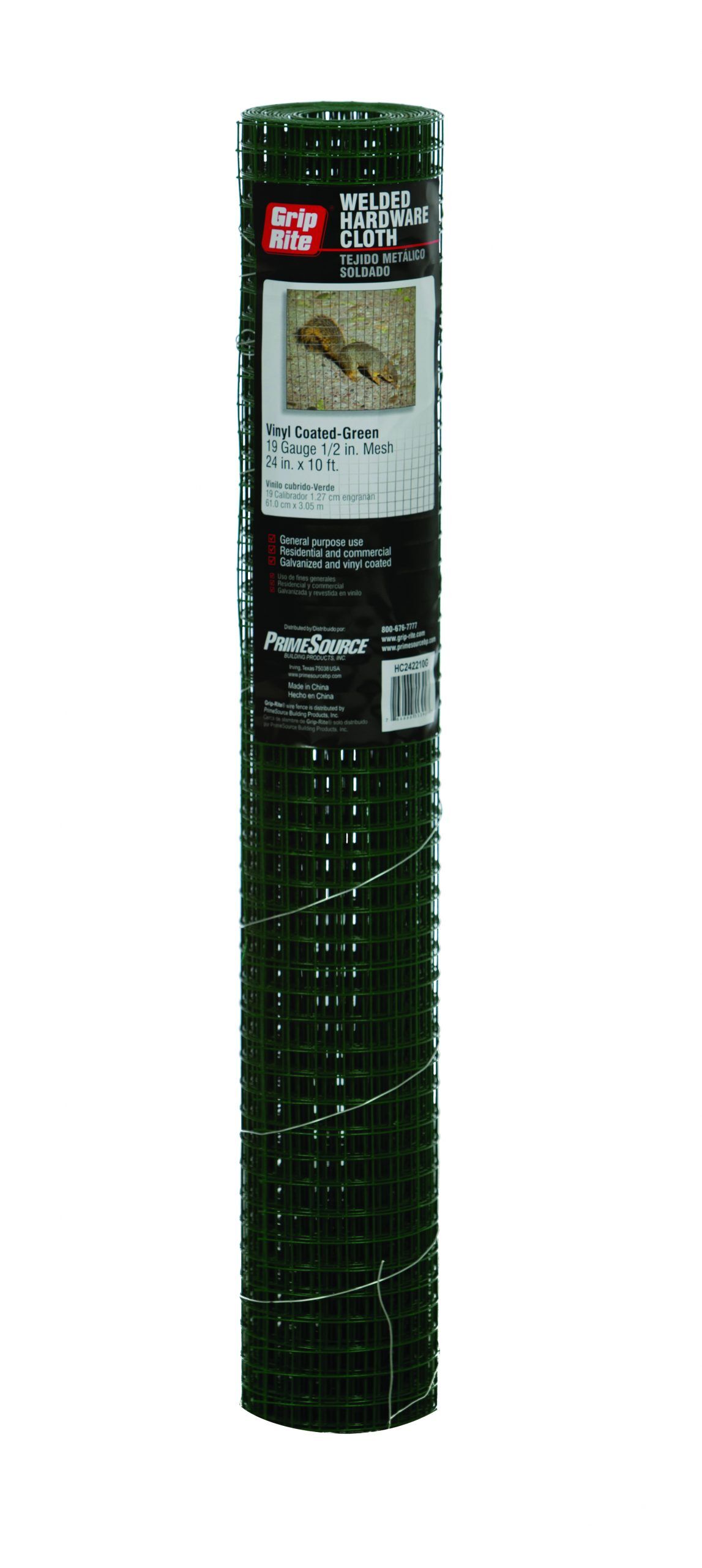 1/2-In x 36-In x 5-Ft Green Mesh Hardware Cloth